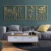 Glamativity 4 Pack Gold Wall Art Décor, Minimalist India | Ubuy